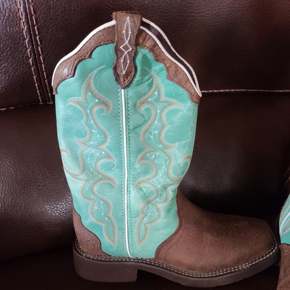 Justin Teal Boots